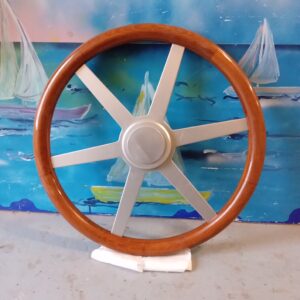 RUOTA TIMONE in TEK BURMA/ ALLUMINIO diametro 57CM