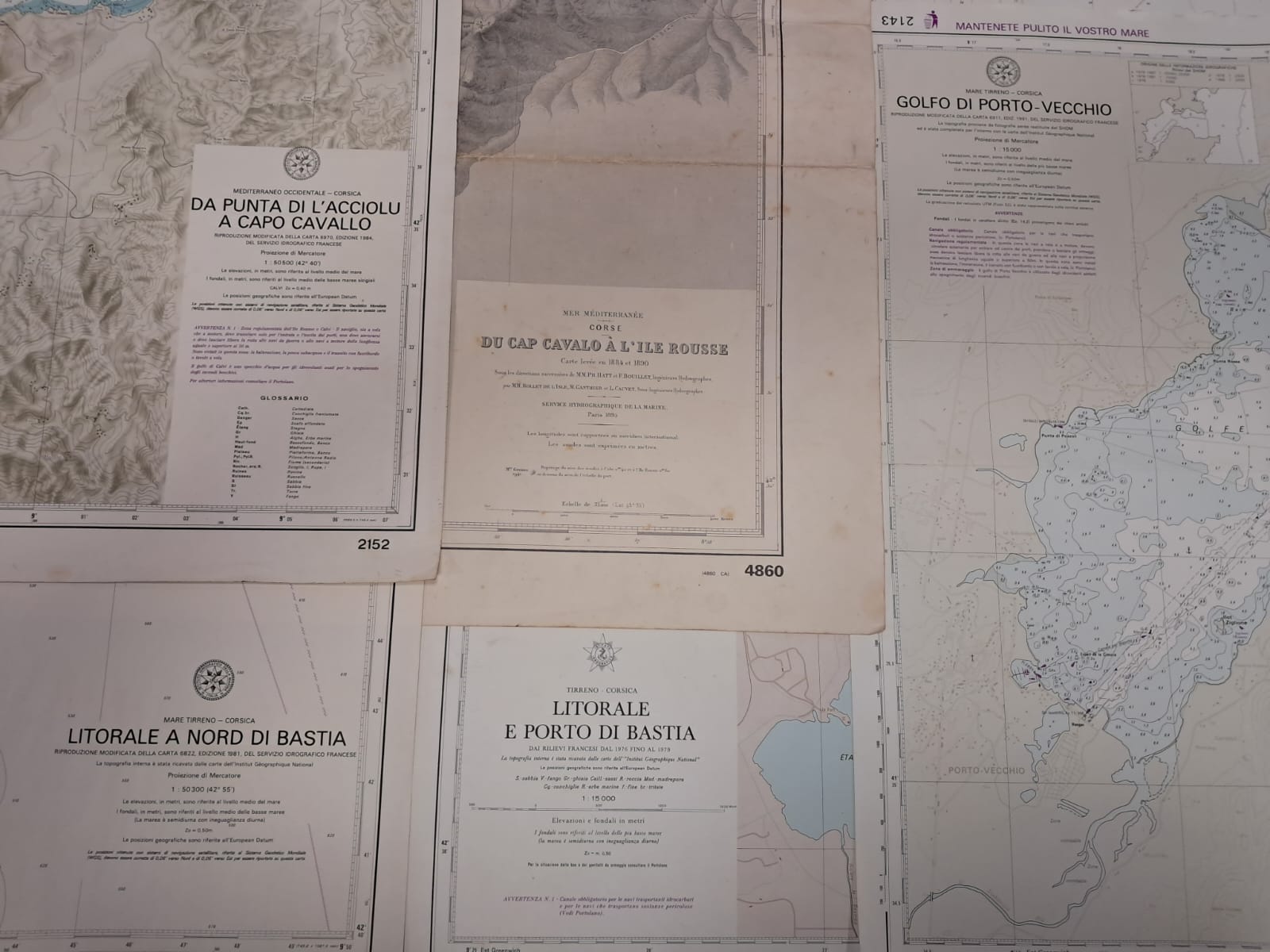 CARTE NAUTICHE CORSICA 5 carte