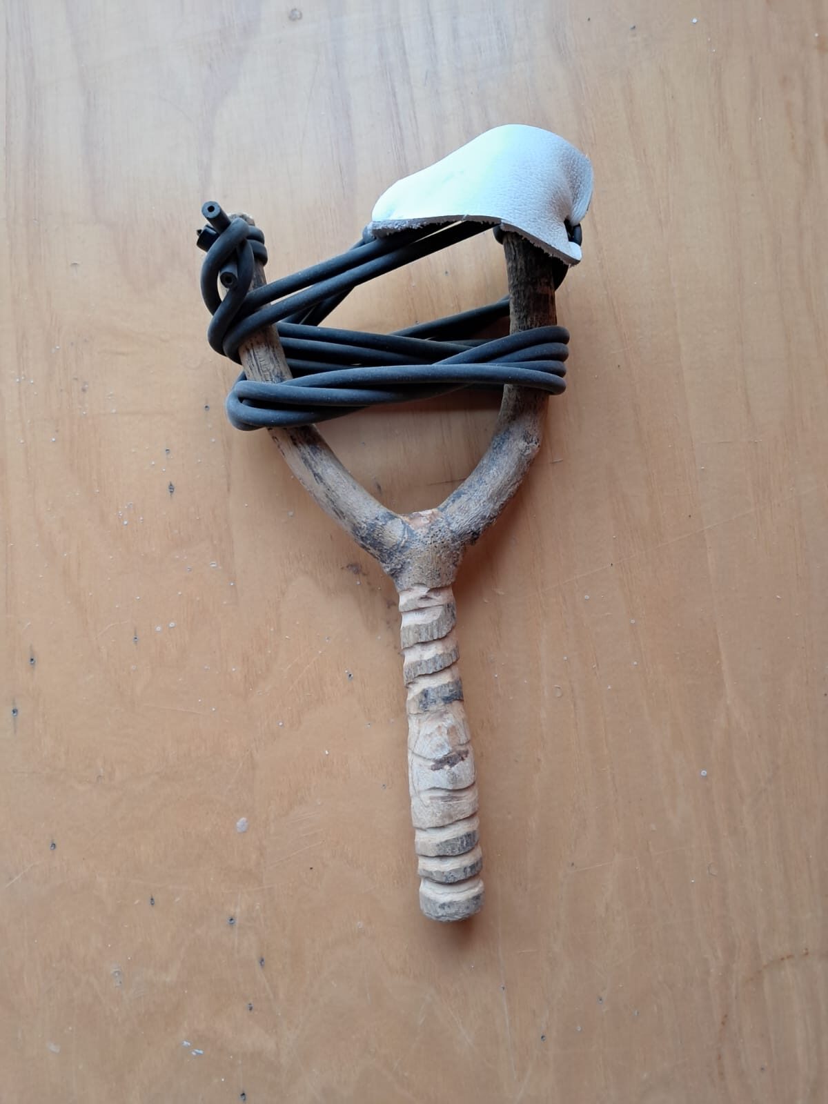 FIONDA artigianale con elastici doppi tondi da 4mm