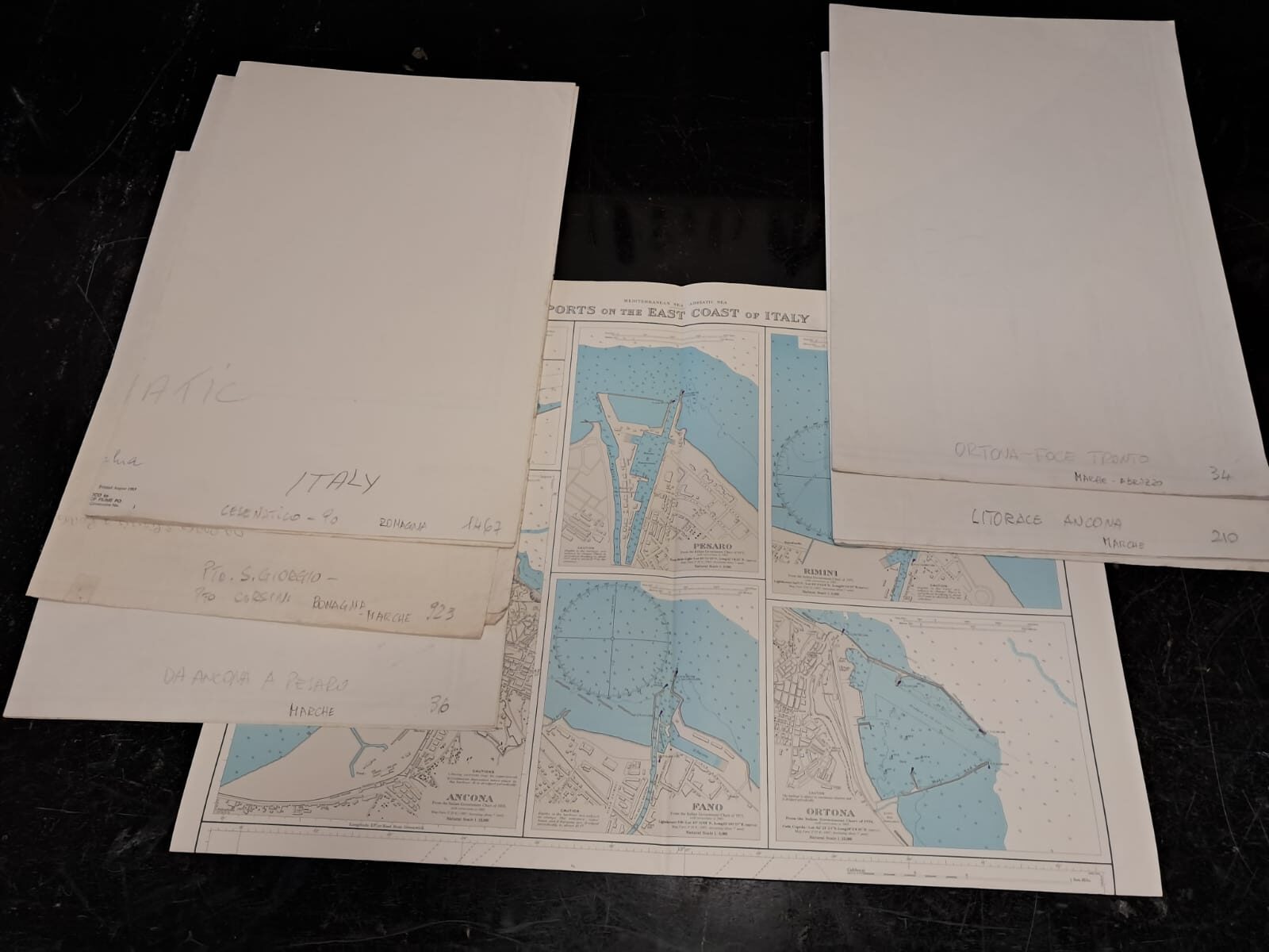 CARTE NAUTICHE MARCHE - ROMAGNA ( 6 carte )