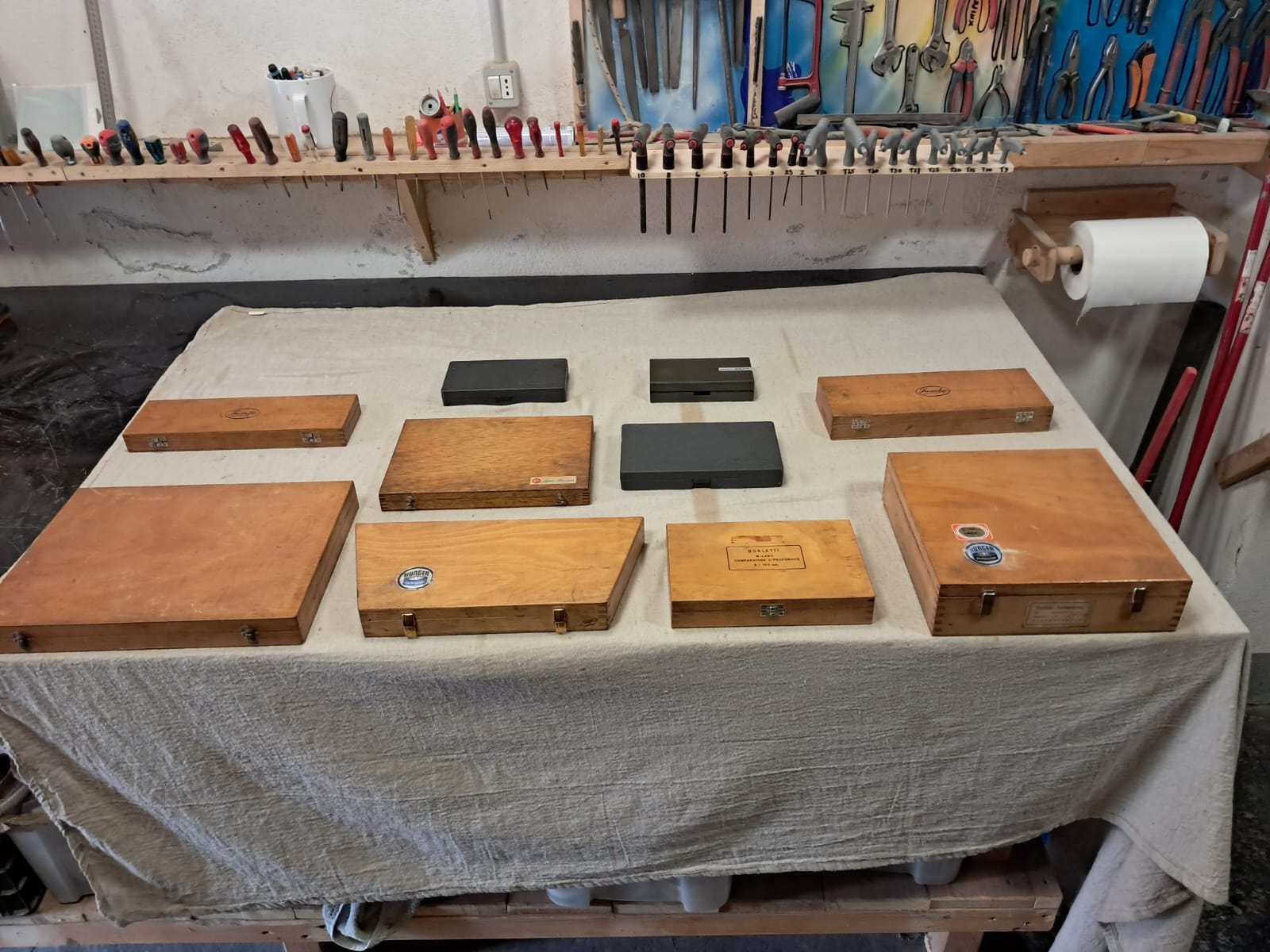 STRUMENTI PRECISIONE MECCANICA 10 scatole complete.